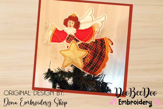 Christmas Angel Vase Ornament - ITH Project - Machine Embroidery Design