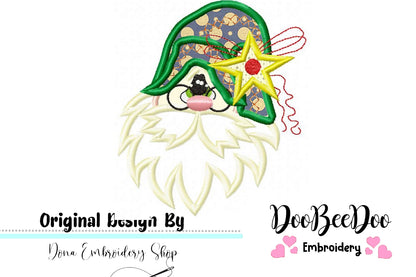 Country Mystic Santa Claus - Christmas Applique - Machine Embroidery Design