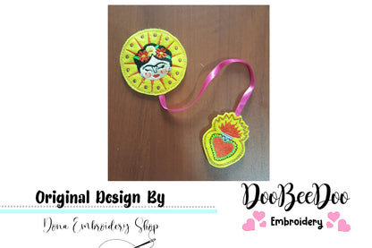 Frida Kahlo Bookmarker - ITH Project - Machine Embroidery Design