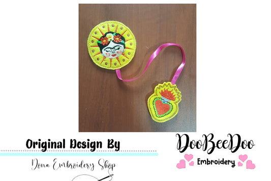 Frida Kahlo Bookmarker - ITH Project - Machine Embroidery Design
