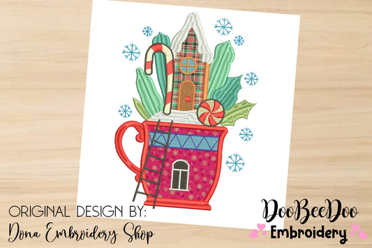Christmas Cup and Candy - Applique