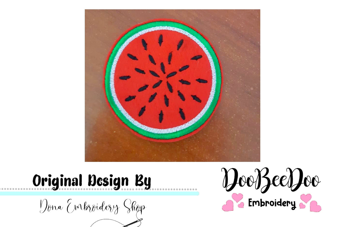 Watermelon Coaster - ITH Project - Machine Embroidery Design