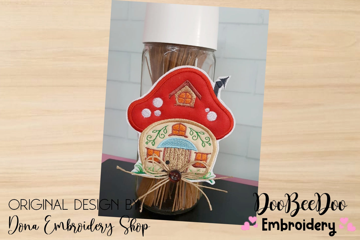 Mushroom Apply for Bowl - ITH Project - Machine Embroidery Design