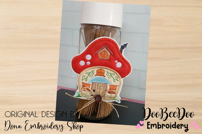 Mushroom Apply for Bowl - ITH Project - Machine Embroidery Design