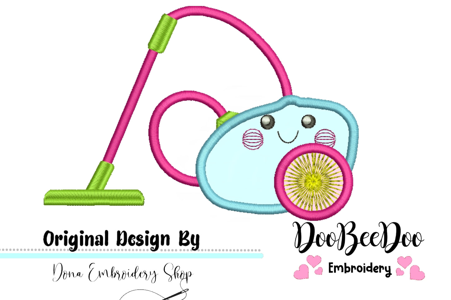 Cute Vacuum Cleaner  - Applique