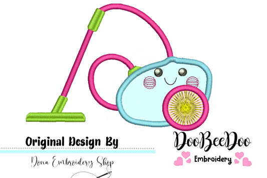 Cute Vacuum Cleaner  - Applique