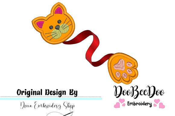 Cat Bookmarker - ITH Applique - Machine Embroidery Design