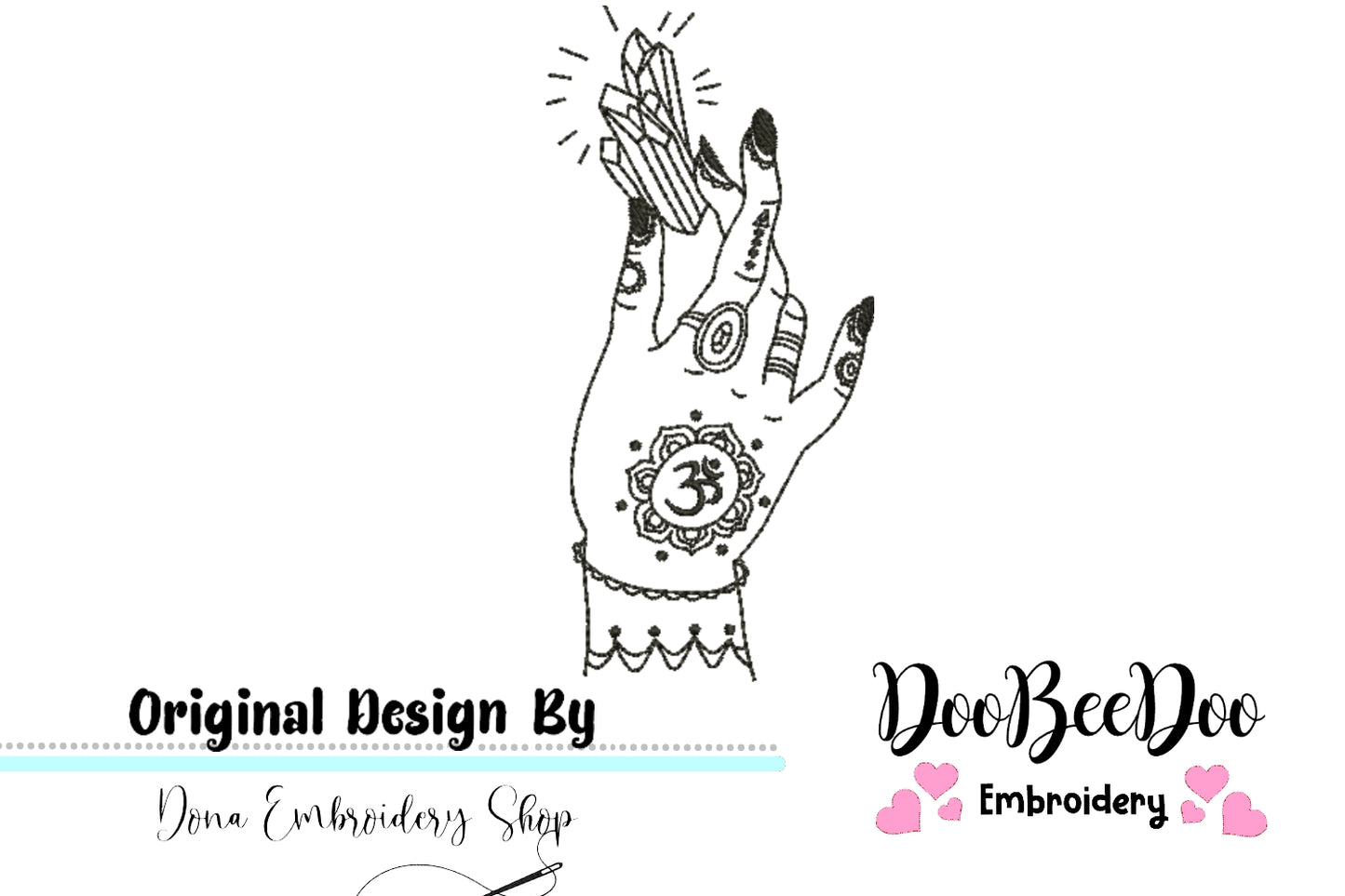 Crystal Hand  - Redwork