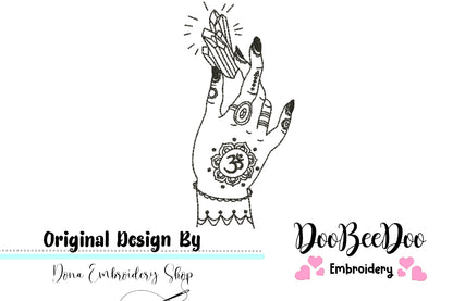 Crystal Hand  - Redwork