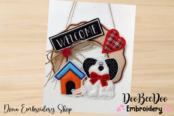 Dog House Welcome - ITH Project - Machine Embroidery Design