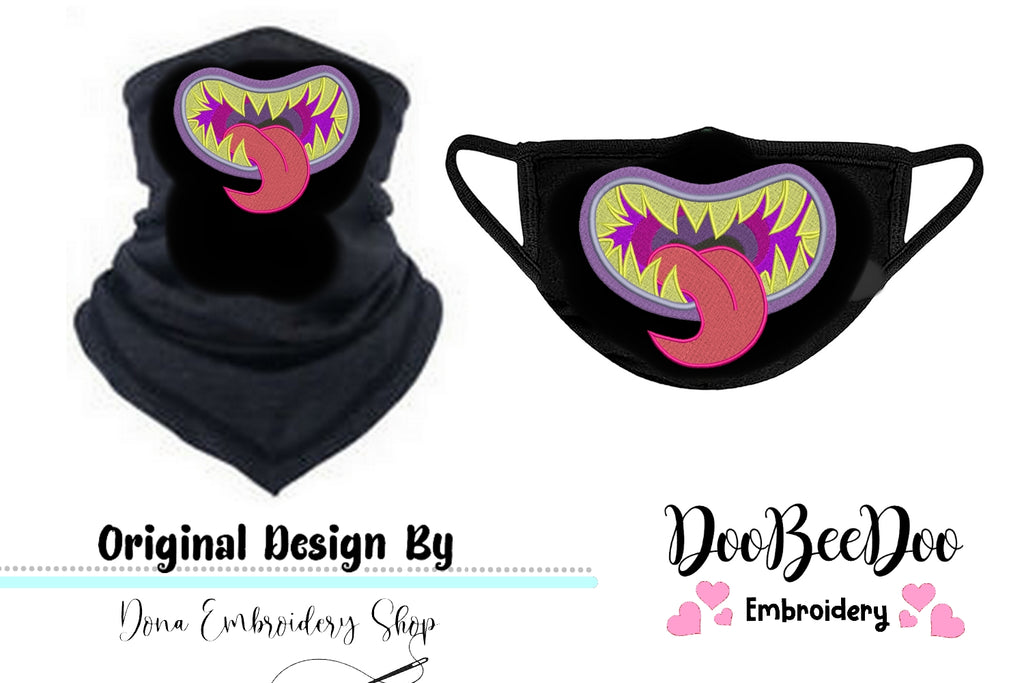 Monster Mouth for Face Masks and Scarfs - Fill Stitch