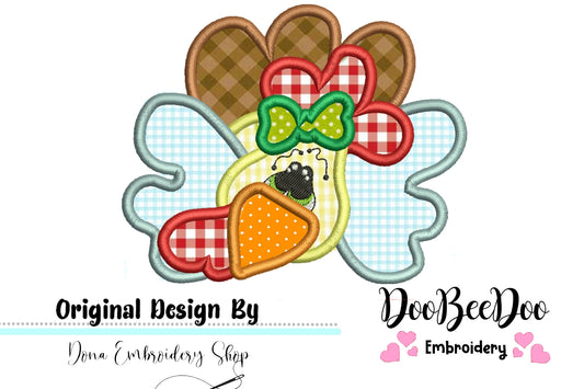 Country Chicken - Applique - Machine Embroidery Design