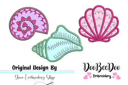 Shells pack - Applique - Machine Embroidery Design