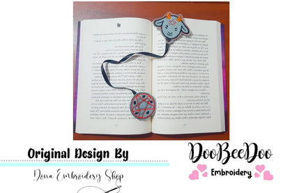Heavy Metal Goat Bookmarker - ITH Project - Machine Embroidery Design
