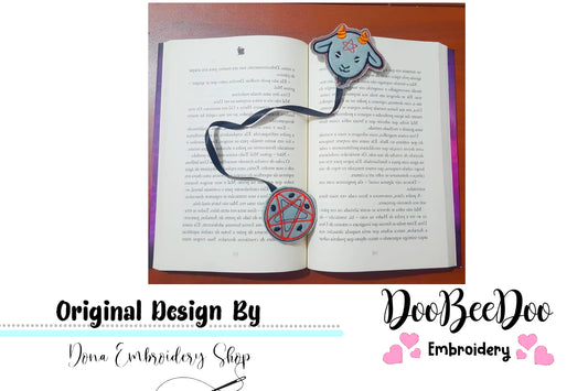 Heavy Metal Goat Bookmarker - ITH Project - Machine Embroidery Design