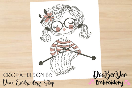 Swirly Tricot Girl - Fill Stitch