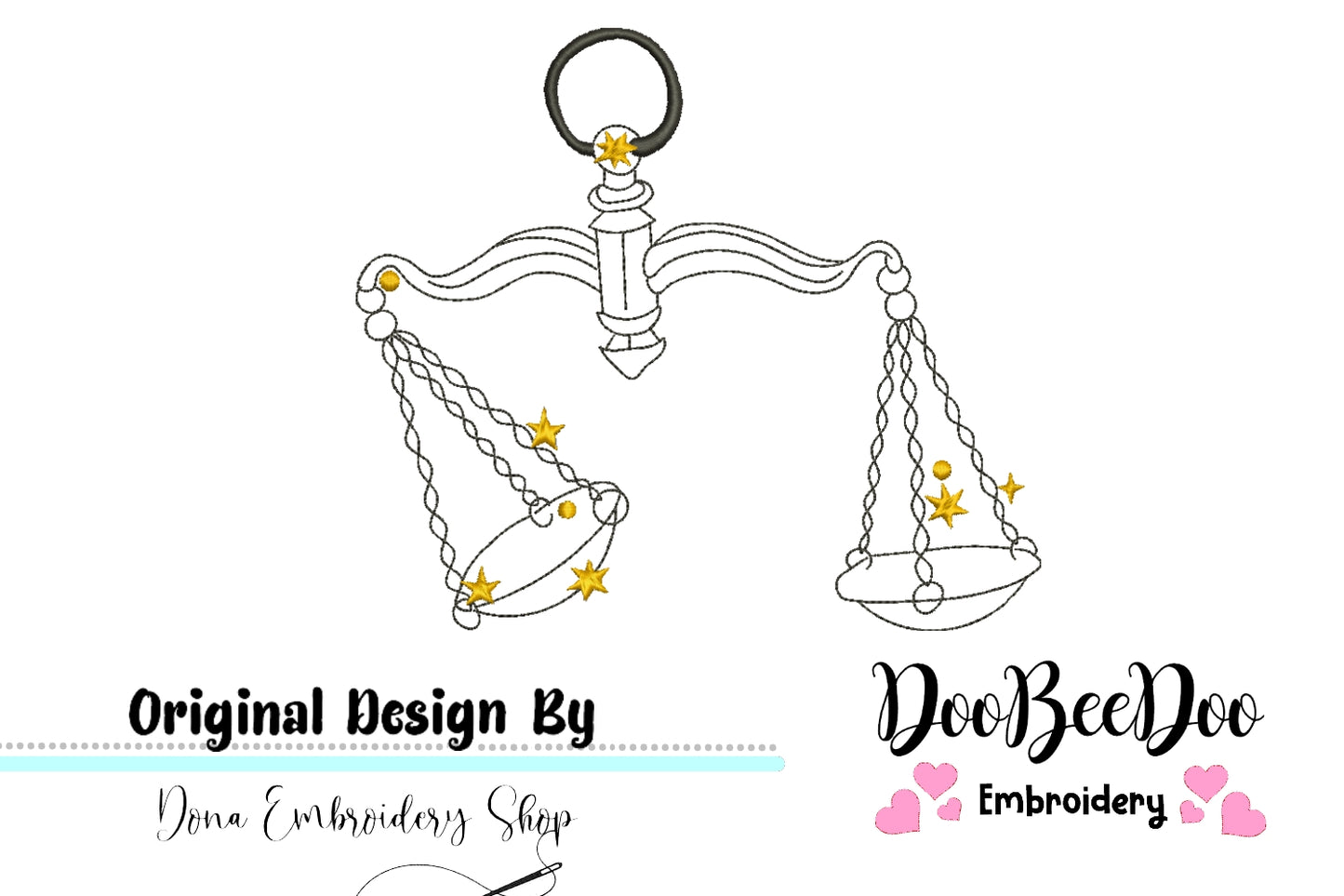 Libra Constellation - Redwork