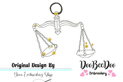 Libra Constellation - Redwork
