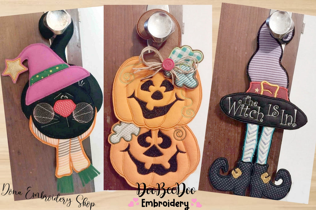 Halloween Door Hanger - ITH Project - Machine Embroidery Design