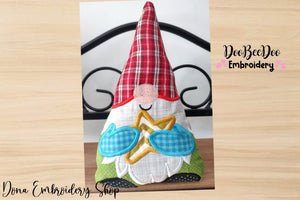 Gnome with Star Stuffie - ITH Project - Machine Embroidery Design