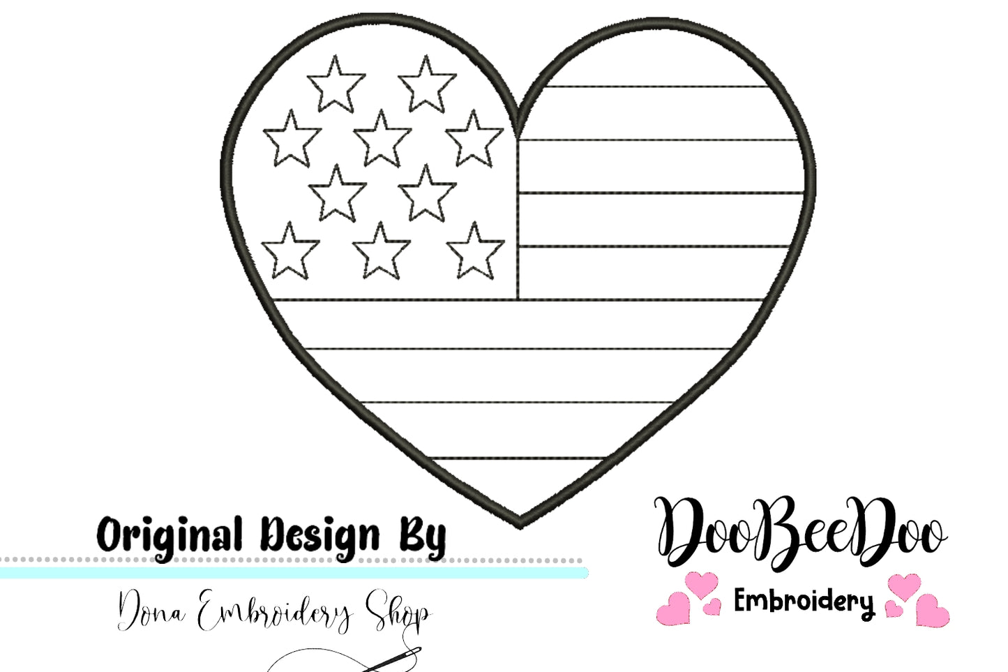 American Heart - Redwork