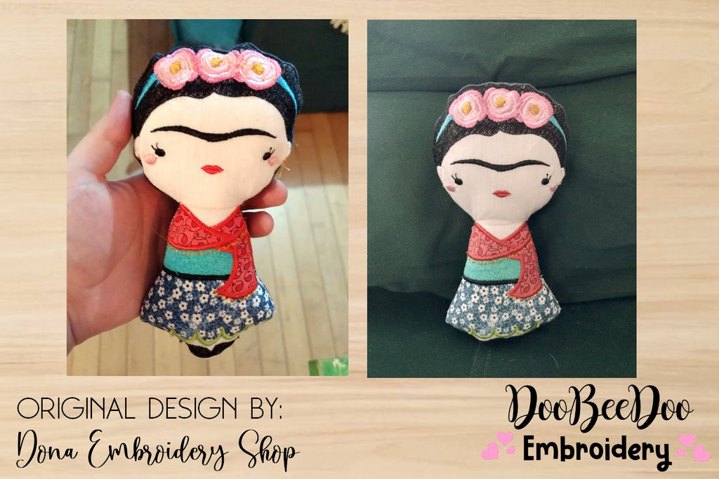 Frida Stuffie - ITH Project - Machine Embroidery Design