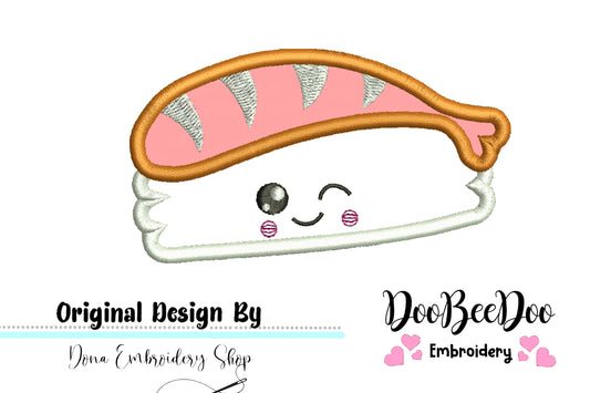 Cute Sushi - Applique - Machine Embroidery Design