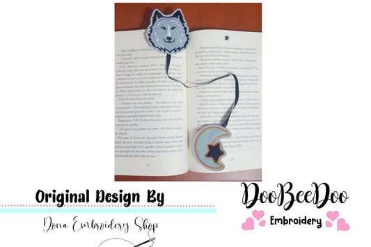 Wolf Bookmarker - ITH Project - Machine Embroidery Design