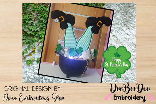 Leprechaun Legs Ornament - ITH Project - Machine Embroidery Design