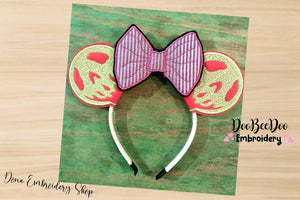 Mouse Ears Poisoned Apple Headband - ITH Project - Machine Embroidery Design