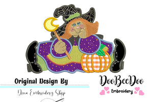Cute Halloween Witch - Applique