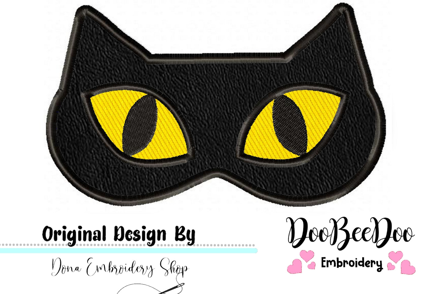 Cat Sleep Mask - ITH Project - Machine Embroidery Design