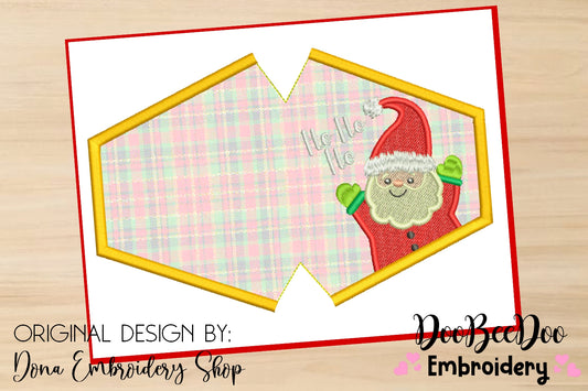 HO HO HO Face Mask - ITH Project - Machine Embroidery Design