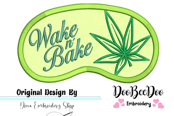 Wake n Bake Sleep Mask - ITH Project - Machine Embroidery Design