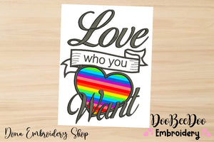 Love who you want - Applique