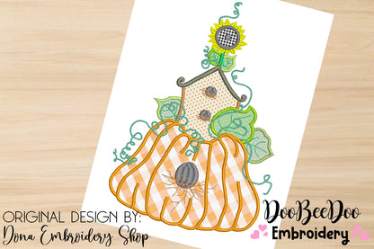 Pumpkin Bird House - Applique