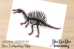Spinosaurus Dinosaur Skeleton - Satin Stitch