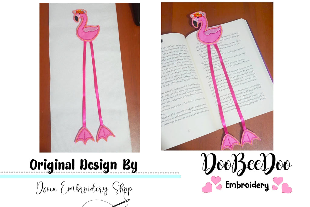 Flamingo Bookmarker - ITH Project - Machine Embroidery Design