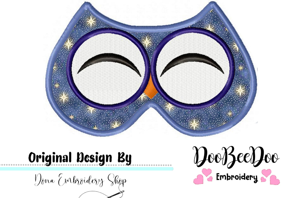Cute Owl Boy Sleep Mask - ITH Project - Machine Embroidery Design