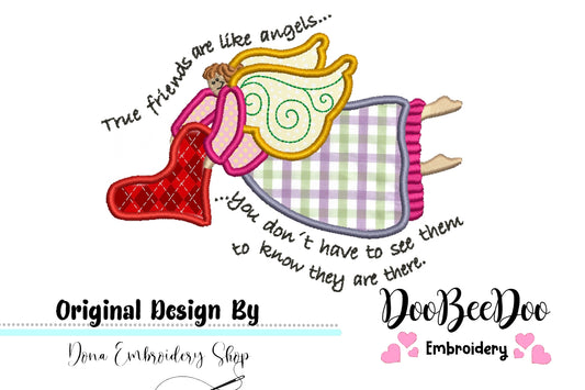 True friends are like angels - Applique