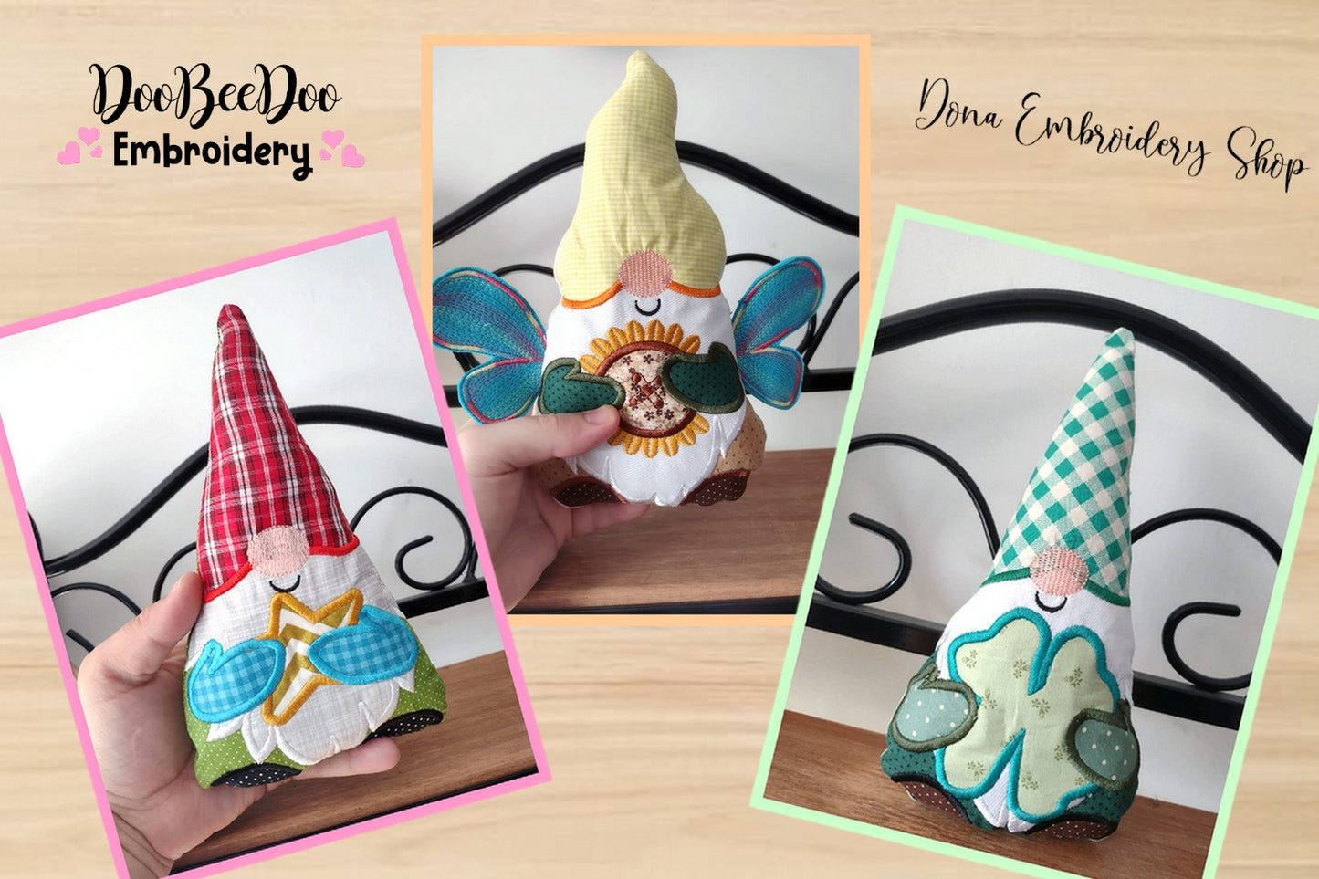 Gnome Stuffies - ITH Project - Machine Embroidery Design