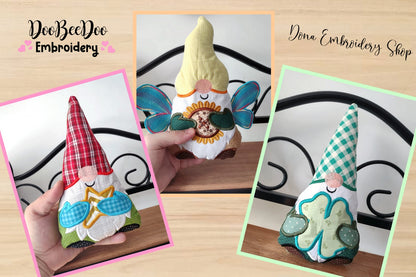 Gnome Stuffies - ITH Project - Machine Embroidery Design
