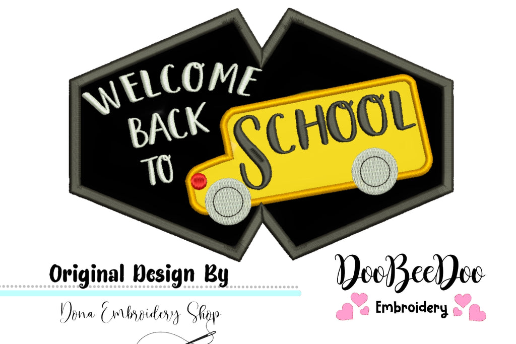 Welcome back to School Face Mask - ITH Project - Machine Embroidery Design
