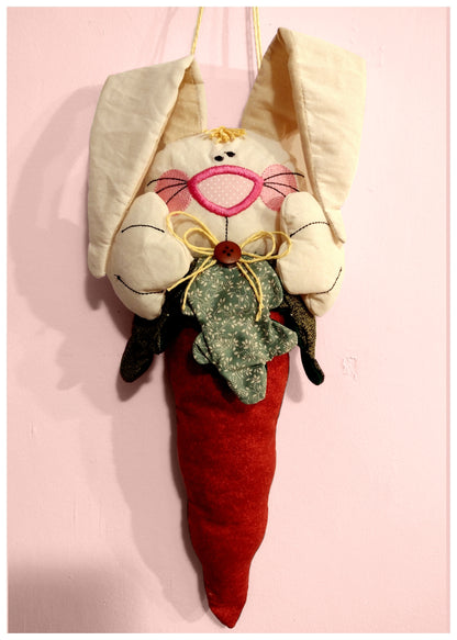 Bunny in the Carrot Ornament - ITH Project - Machine Embroidery Design