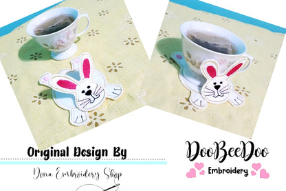 Bunny Coaster - ITH Project - Machine Embroidery Design