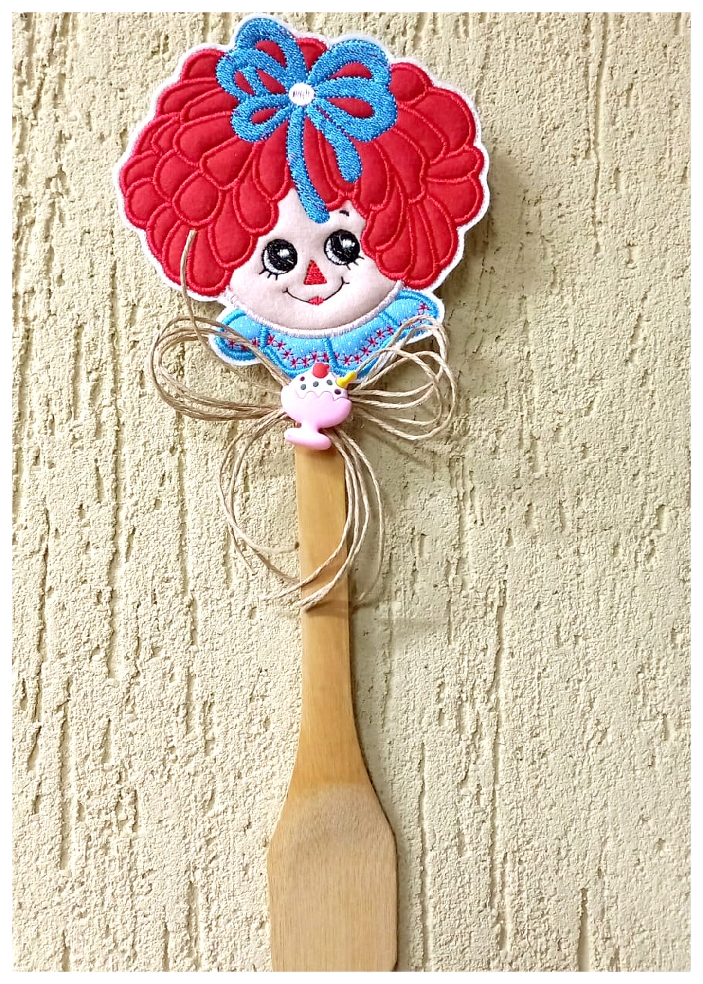 Raggedy Doll for Spoon Set of 2 designs - ITH Project - Machine Embroidery Design