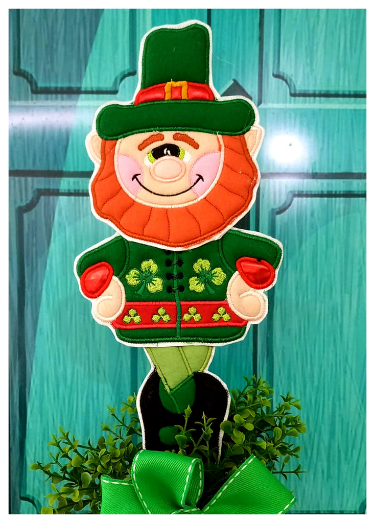 Dancing Leprechaun Boy Ornament - ITH Project - Machine Embroidery Design