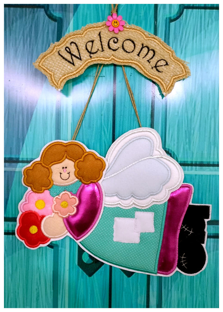 Welcome Angel Ornament - ITH Project - Machine Embroidery Design