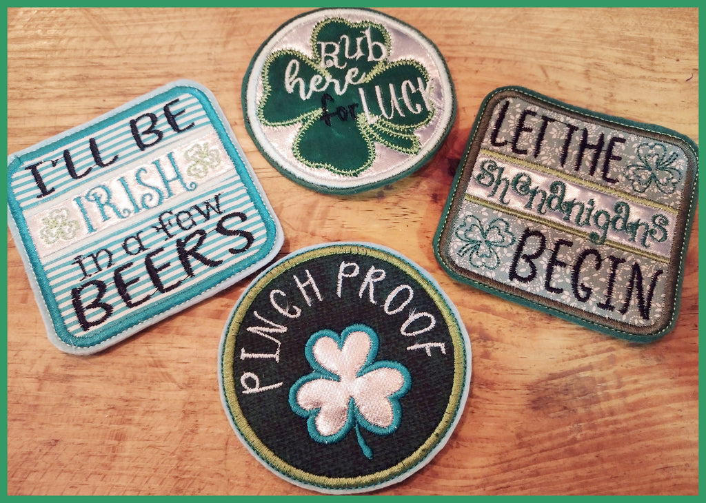 Saint Patrick´s Day Coasters - ITH Project - Machine Embroidery Design