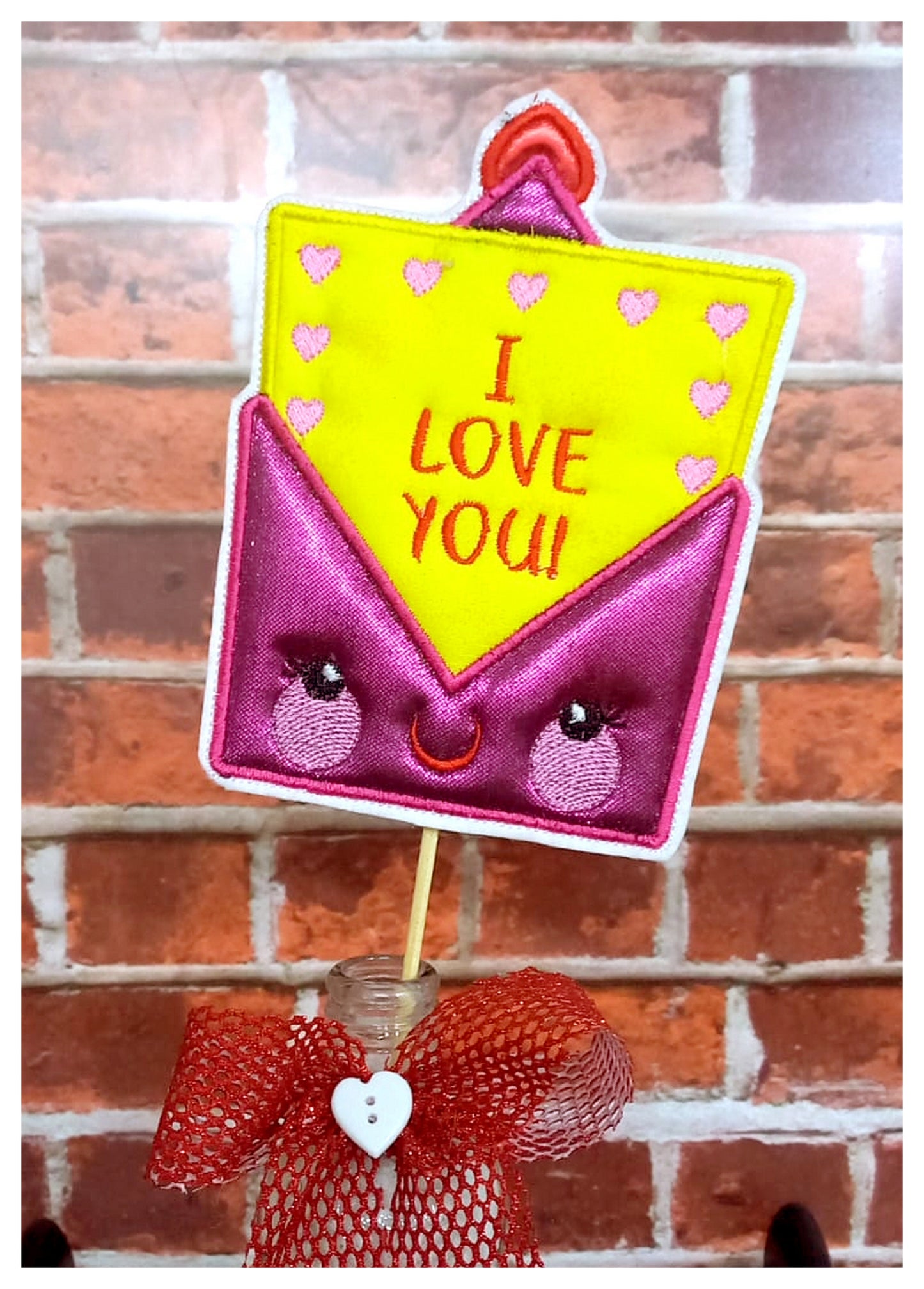 Love Letter Ornament - ITH Project - Machine Embroidery Design